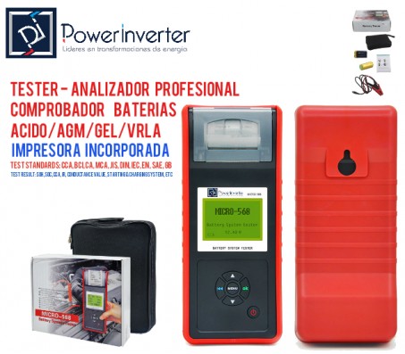 TESTER - ANALIZADOR DE BATERIAS PROFESIONAL 